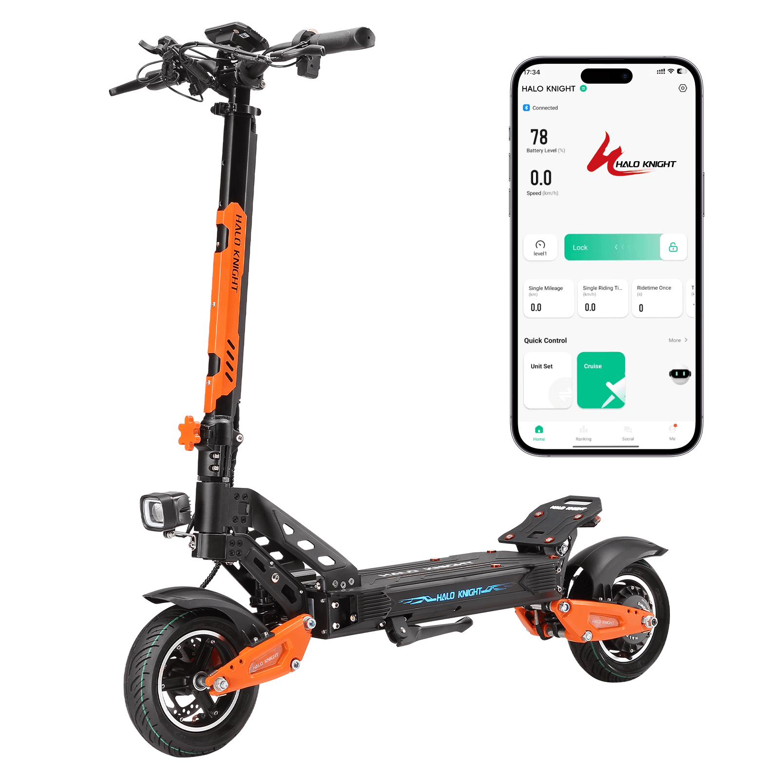 HALO KNIGHT T102 52V 1200W 21Ah Electric Scooter