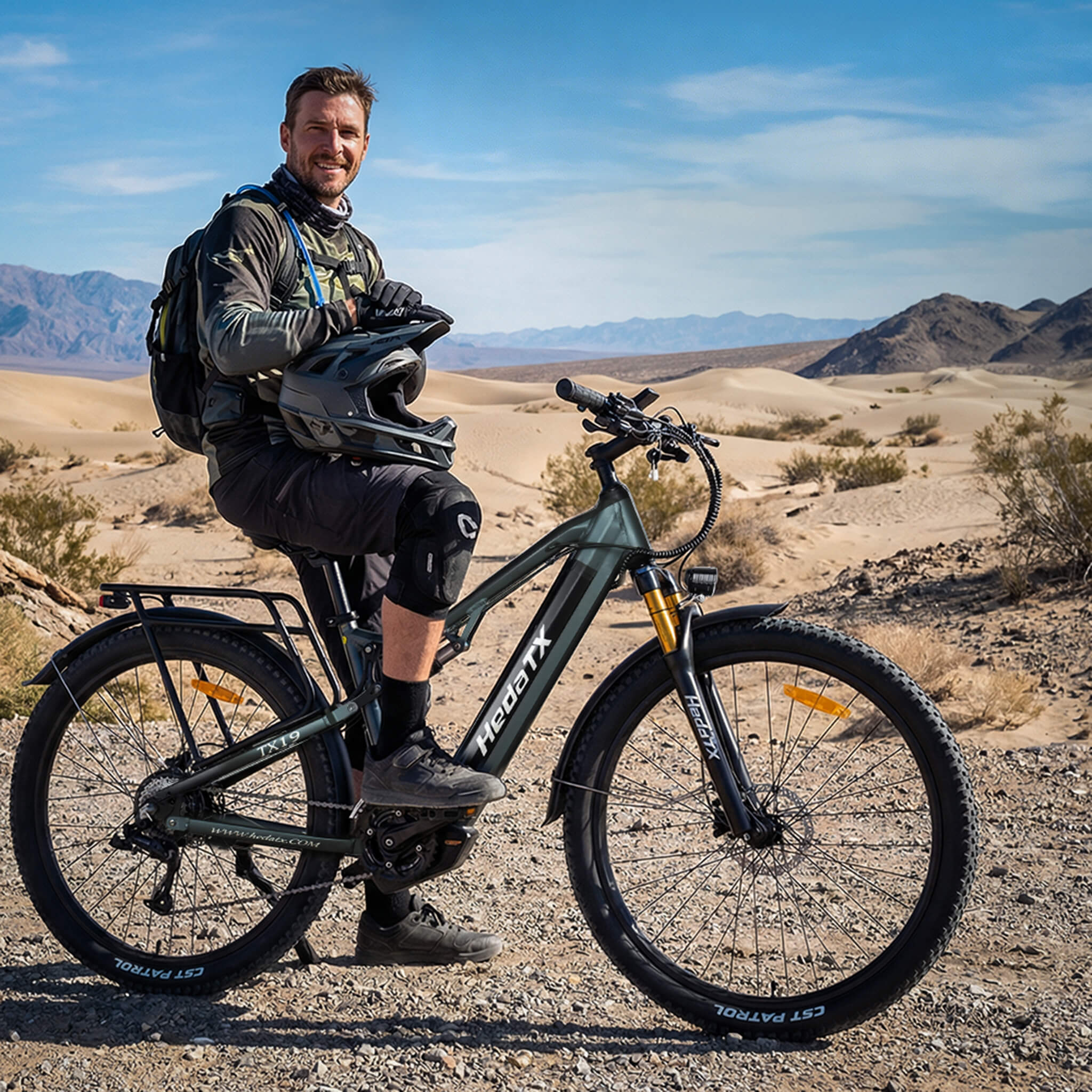 HedaTX TX19 29” 48V 19.2Ah 1000W Electric Bike with Rear Rack