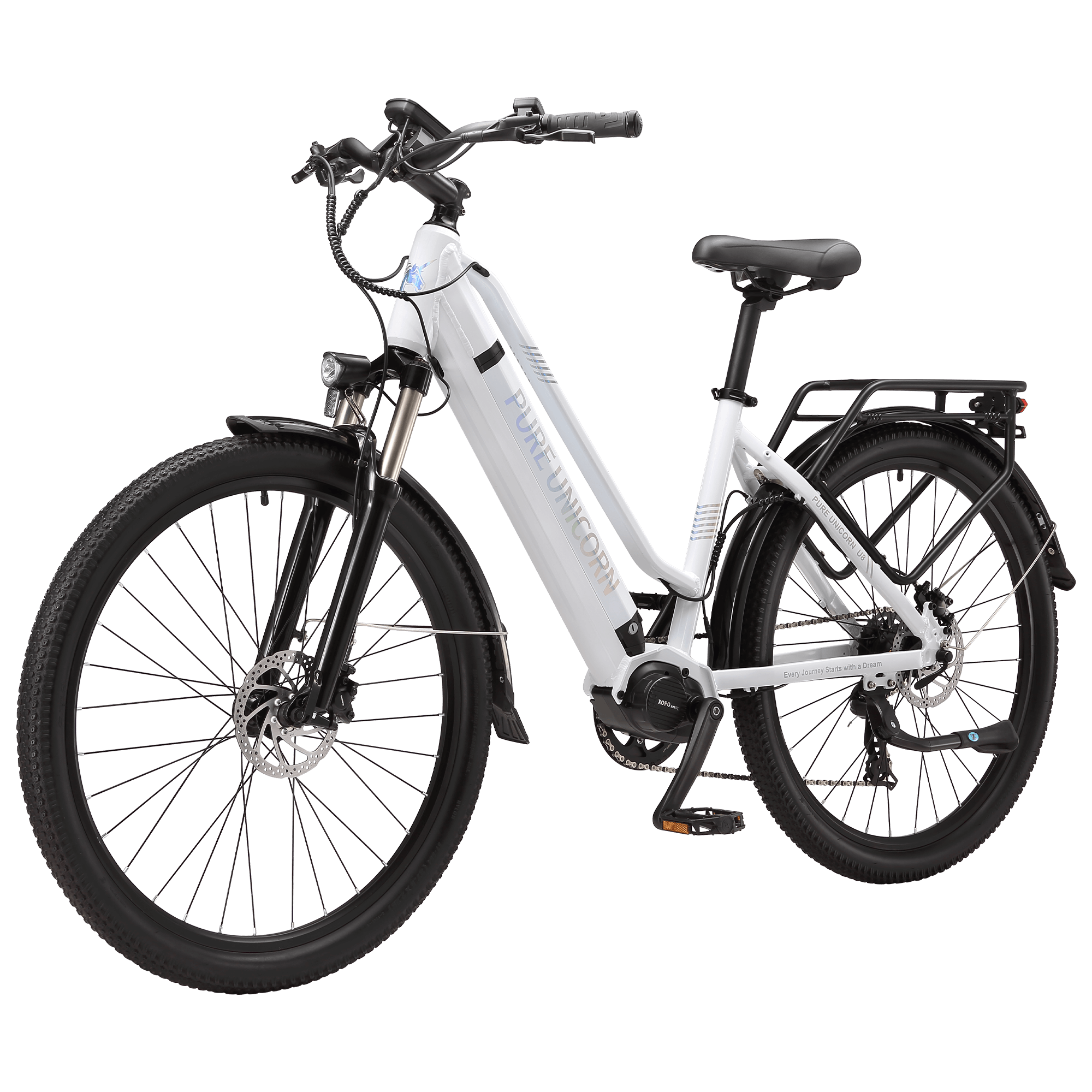 PURE UNICORN U8 48V 500W Mid-Drive Commuter E-Bike with Samsung Batter – HALO KNIGHT