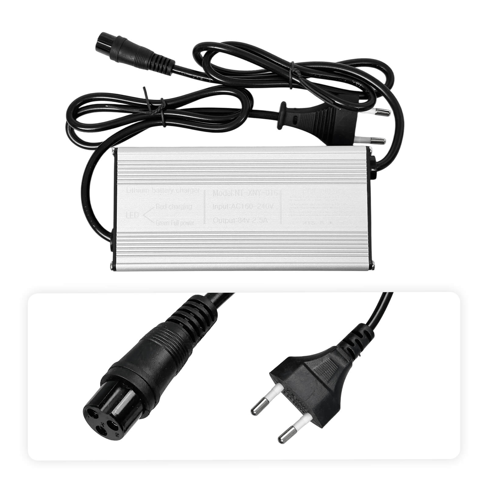 Carregadores 52V/ 60V/ 72V para scooters de cavaleiro de Halo