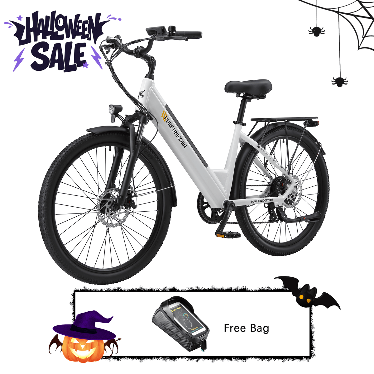 PURE UNICORN U2 48V 750W 12,8Ah Elektrofahrrad - Begrenzte Gratisgeschenke