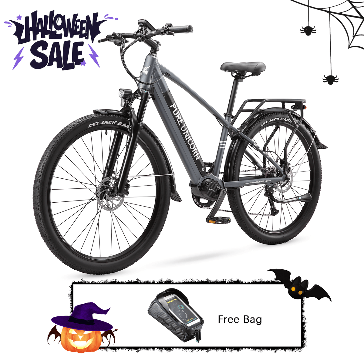 PURE UNICORN U6 48V 500W Mittelantrieb-Elektrofahrrad für den Stadtverkehr und Bergauffahrten