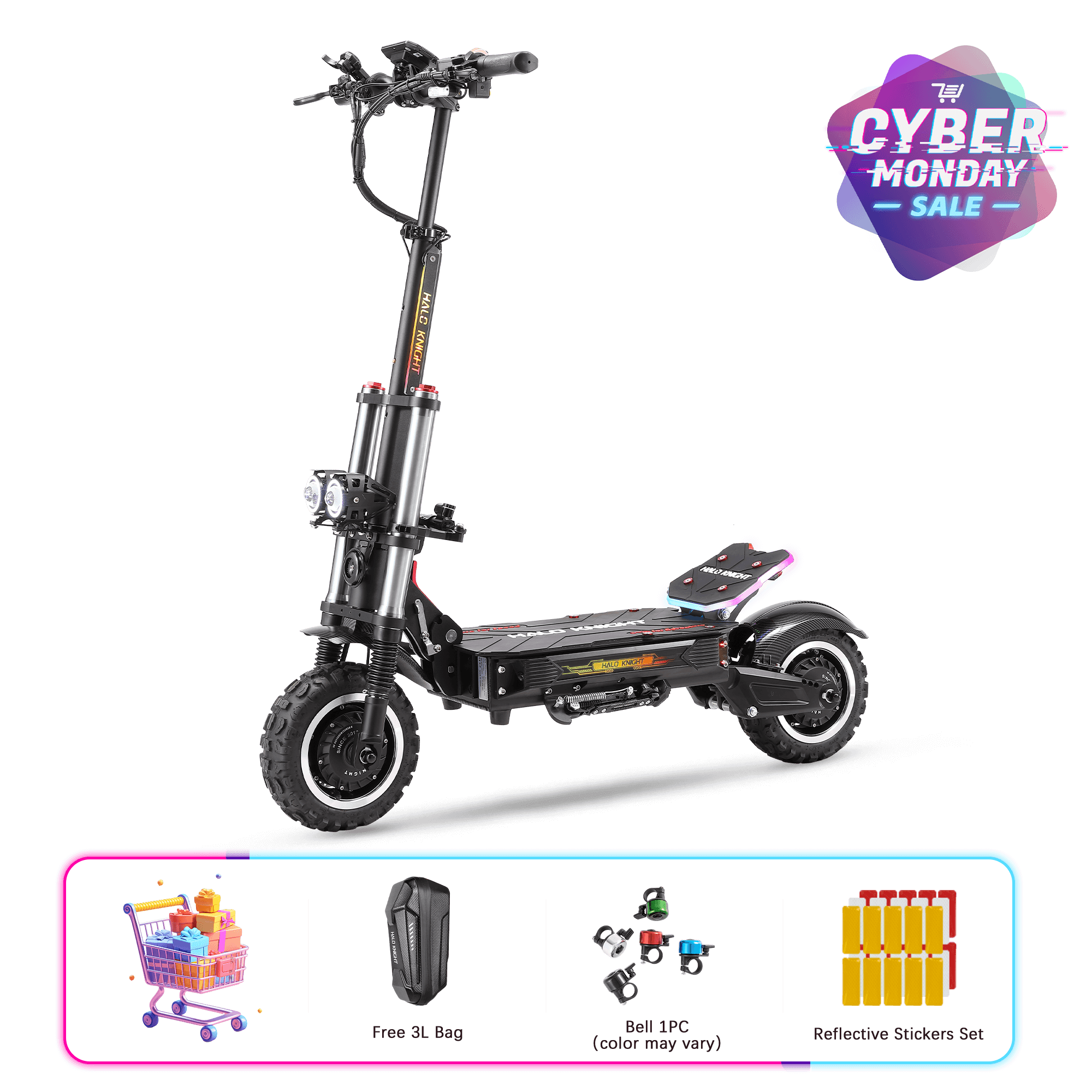 HALO KNIGHT T107Pro 60V 6000W 38,4Ah skuter elektryczny z dwoma silnikami