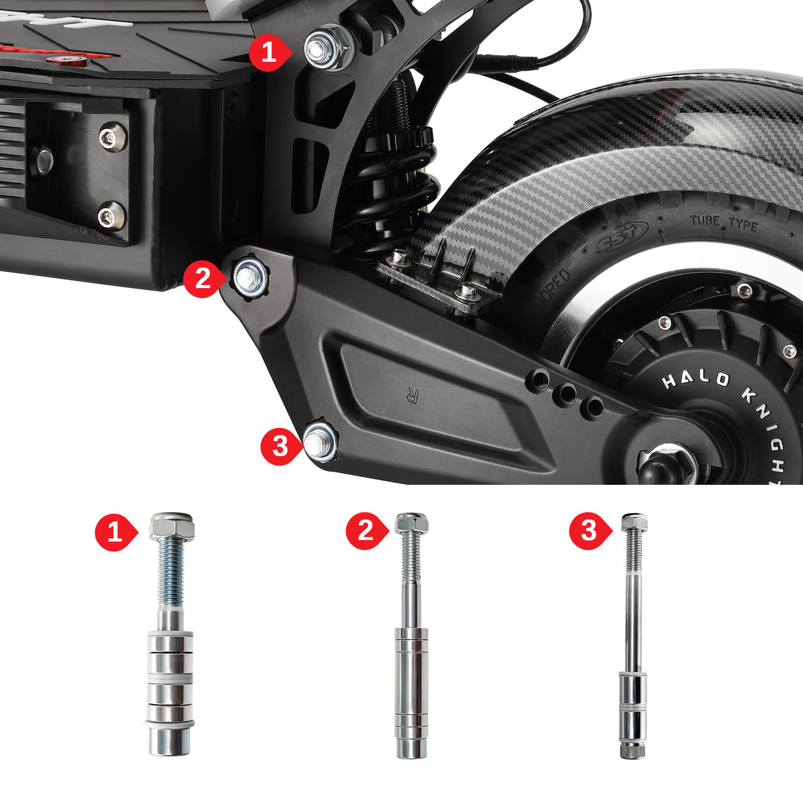 Screws for HALO KNIGHT T107Pro (2025+ Version) Rear Swing Arm & Upper Rear Shock