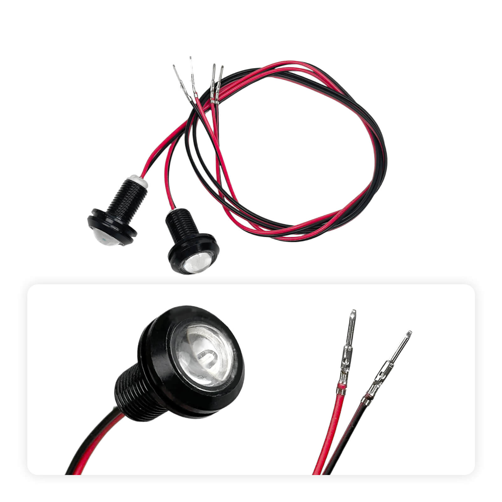 Białe i czerwone światła LED małe koraliki lampy dla skuterów Halo Knight