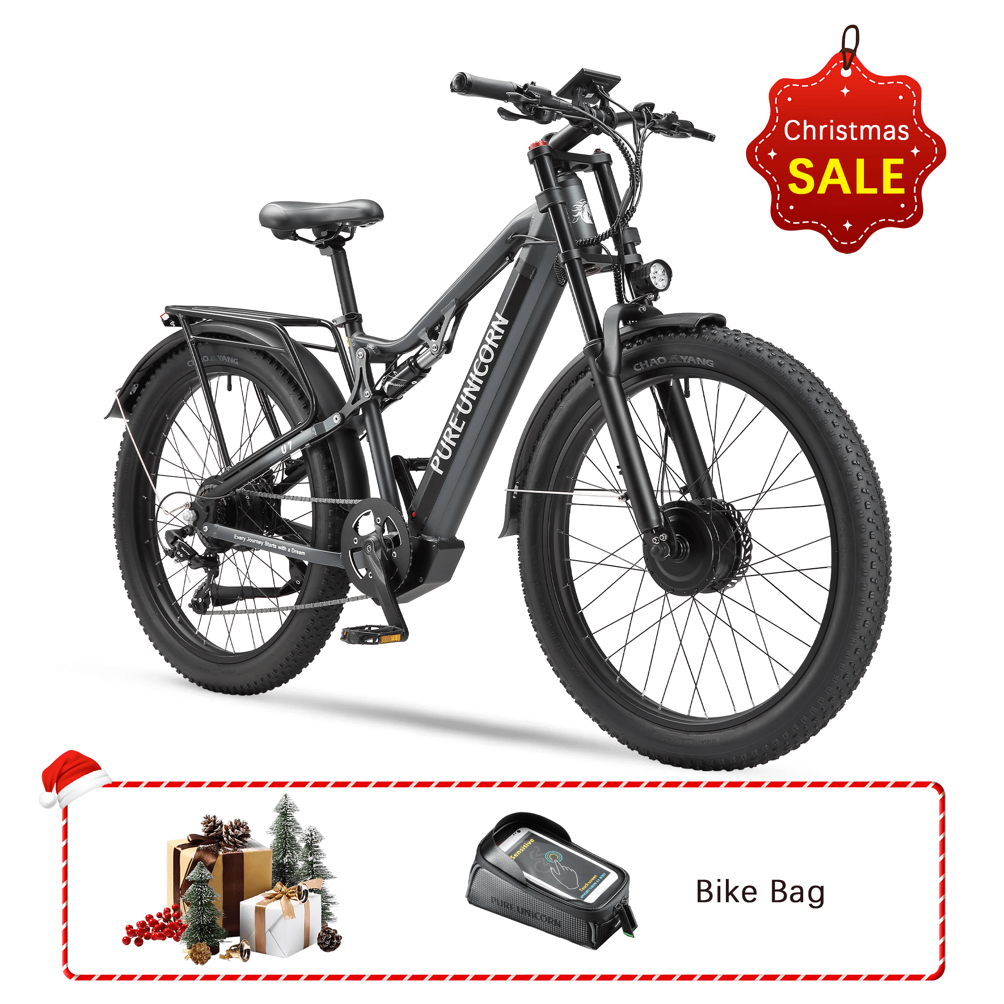 PURE UNICORN U7 48V 2000W 19.2Ah Dual Motor Electric Bike