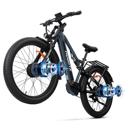 HedaTX TX29 27.5” Fat Tires 48V 2000W 19.2Ah Dual Motor Electric Bike