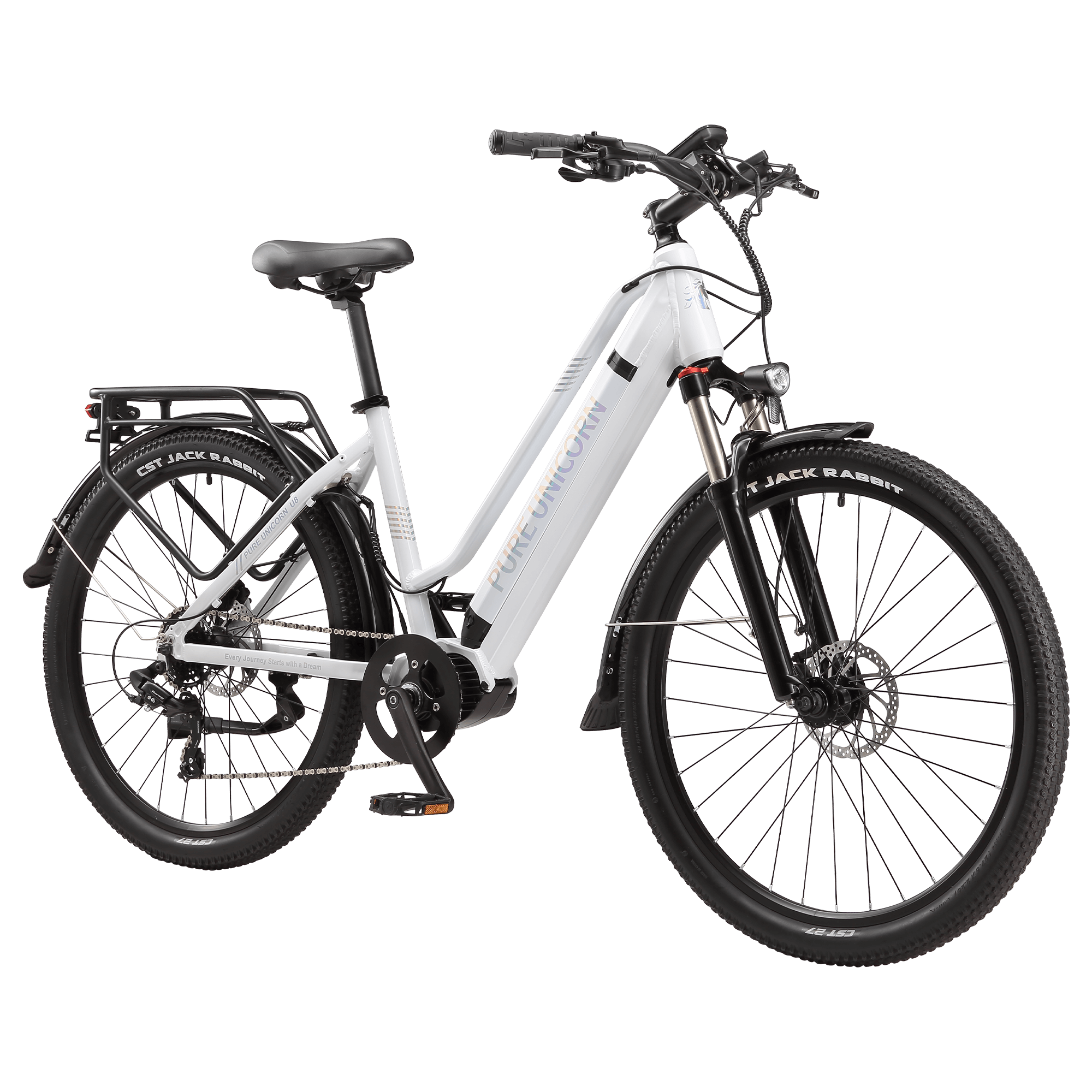 PURE UNICORN U8 48V 500W Mid-Drive Commuter E-Bike with Samsung Battery