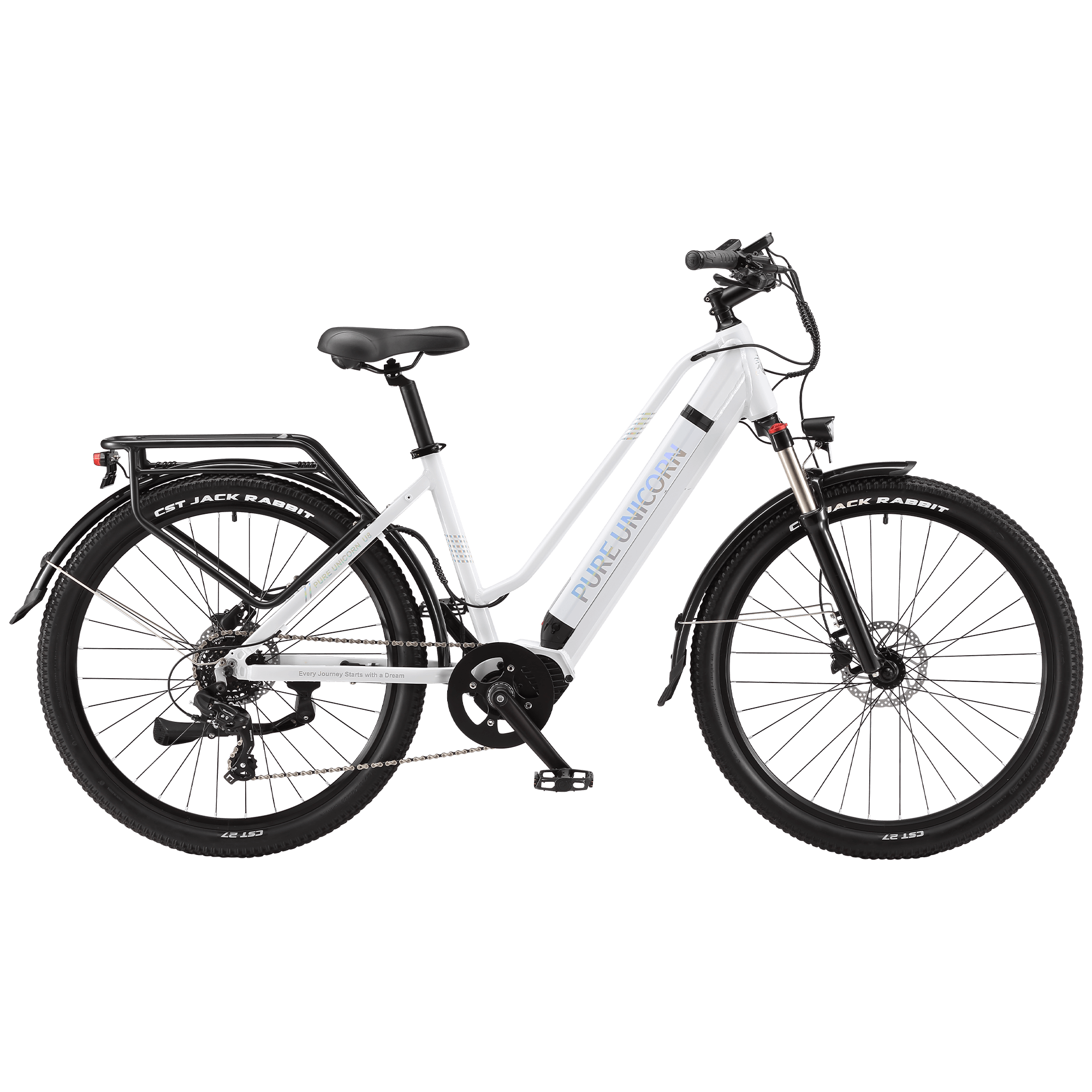 PURE UNICORN U8 48V 500W Mid-Drive Commuter E-Bike with Samsung Battery