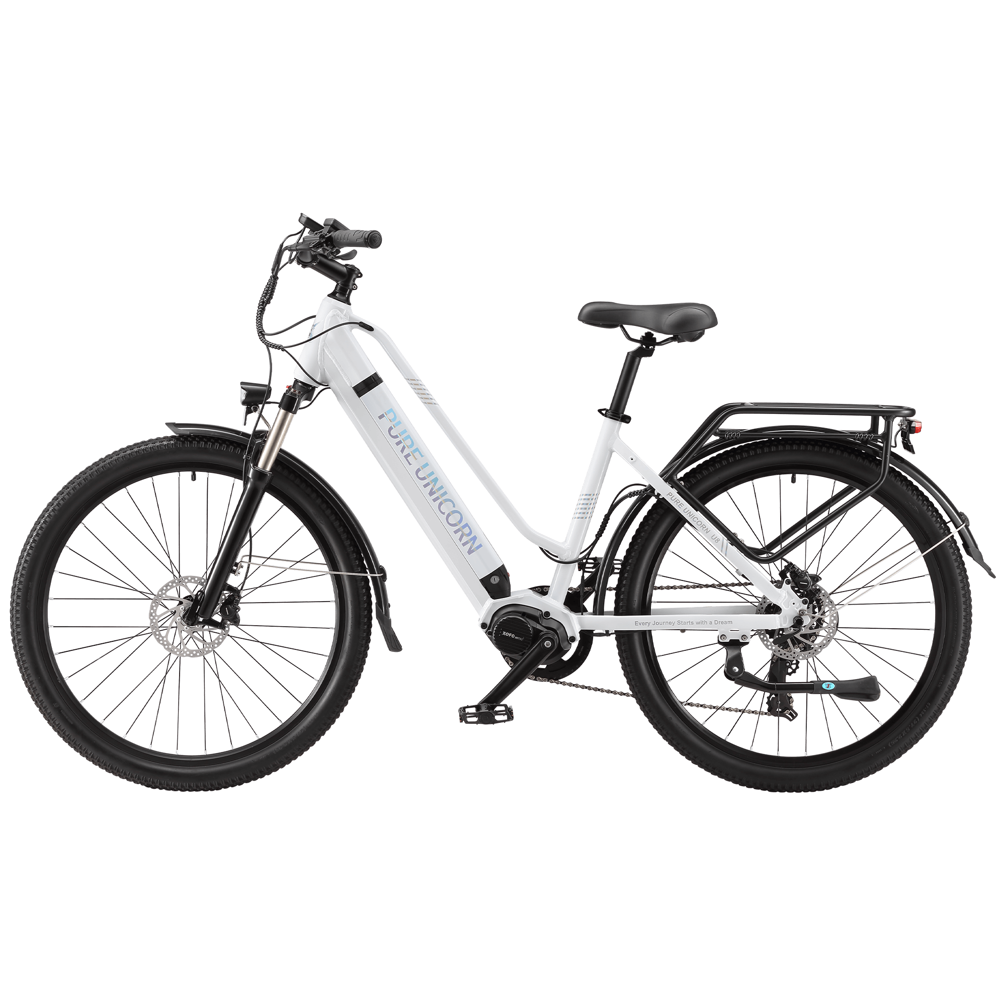 PURE UNICORN U8 48V 500W Mid-Drive Commuter E-Bike with Samsung Battery