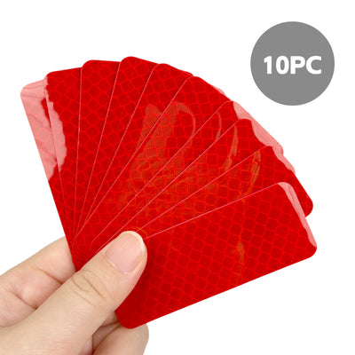 Adesivos de refletor de scooter removíveis - 10pcs para segurança noturna