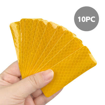 Adesivos de refletor de scooter removíveis - 10pcs para segurança noturna