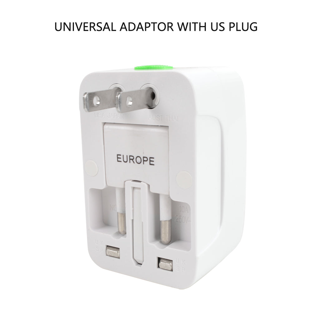 Adattatore per caricabatterie con prese EU, US, AU, UK