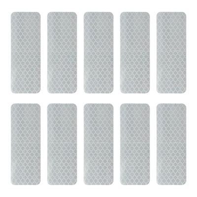Adesivos de refletor de scooter removíveis - 10pcs para segurança noturna