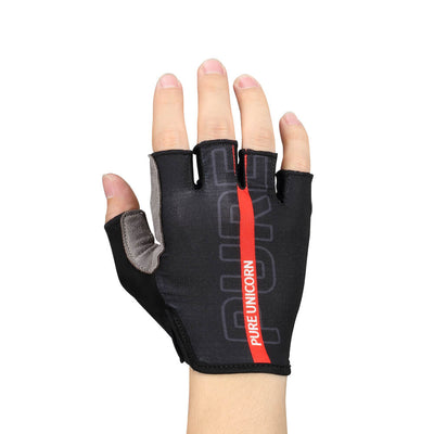 PURE UNICORN Atmungsaktive Halbfinger-Fahrradhandschuhe – Rutschfester Griff für E-Bike-, Roller- und Motorradfahrer