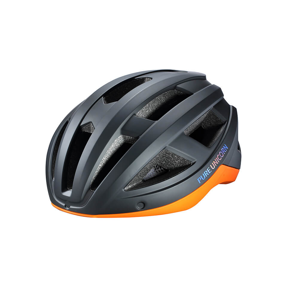 Capacete inteligente puro unicórnio-preto fosco com luz traseira LED para bicicleta eletrônica, e-scooter e motocicleta compatível
