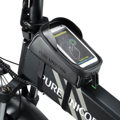 PURE UNICORN Waterproof Bike Top Tube Bag with Touchscreen Phone Holder – Velcro Mount for E-Bike, MTB & City Bicycle
