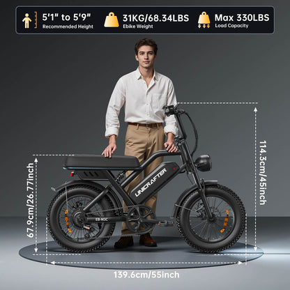 UNICRAFTER M3C 48V 750W 15.6Ah Electric Bike