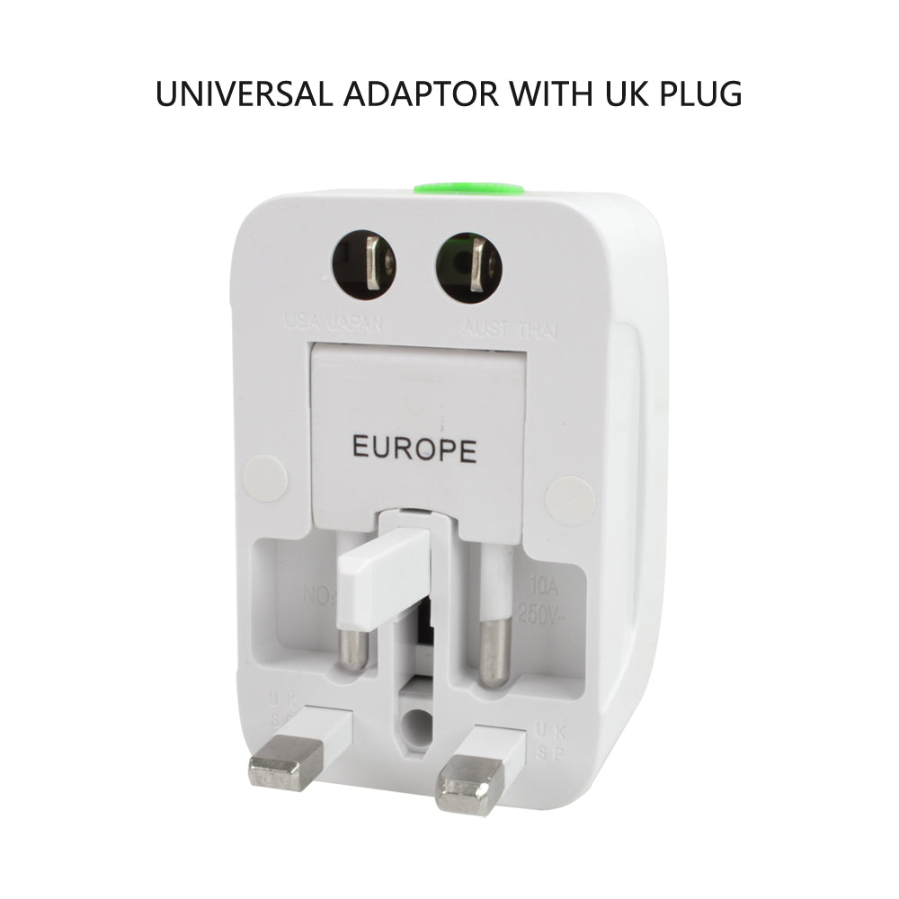 Adattatore per caricabatterie con prese EU, US, AU, UK