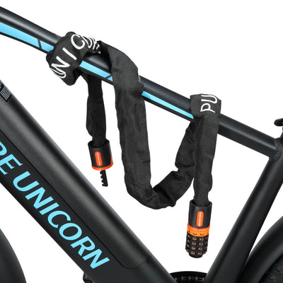 PURE UNICORN Hochleistungs-Fahrradkettenschloss für die Sicherheit von E-Bikes und Rollern