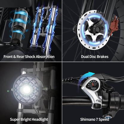 YVY Q20 48V 1500W 20Ah Electric Bike