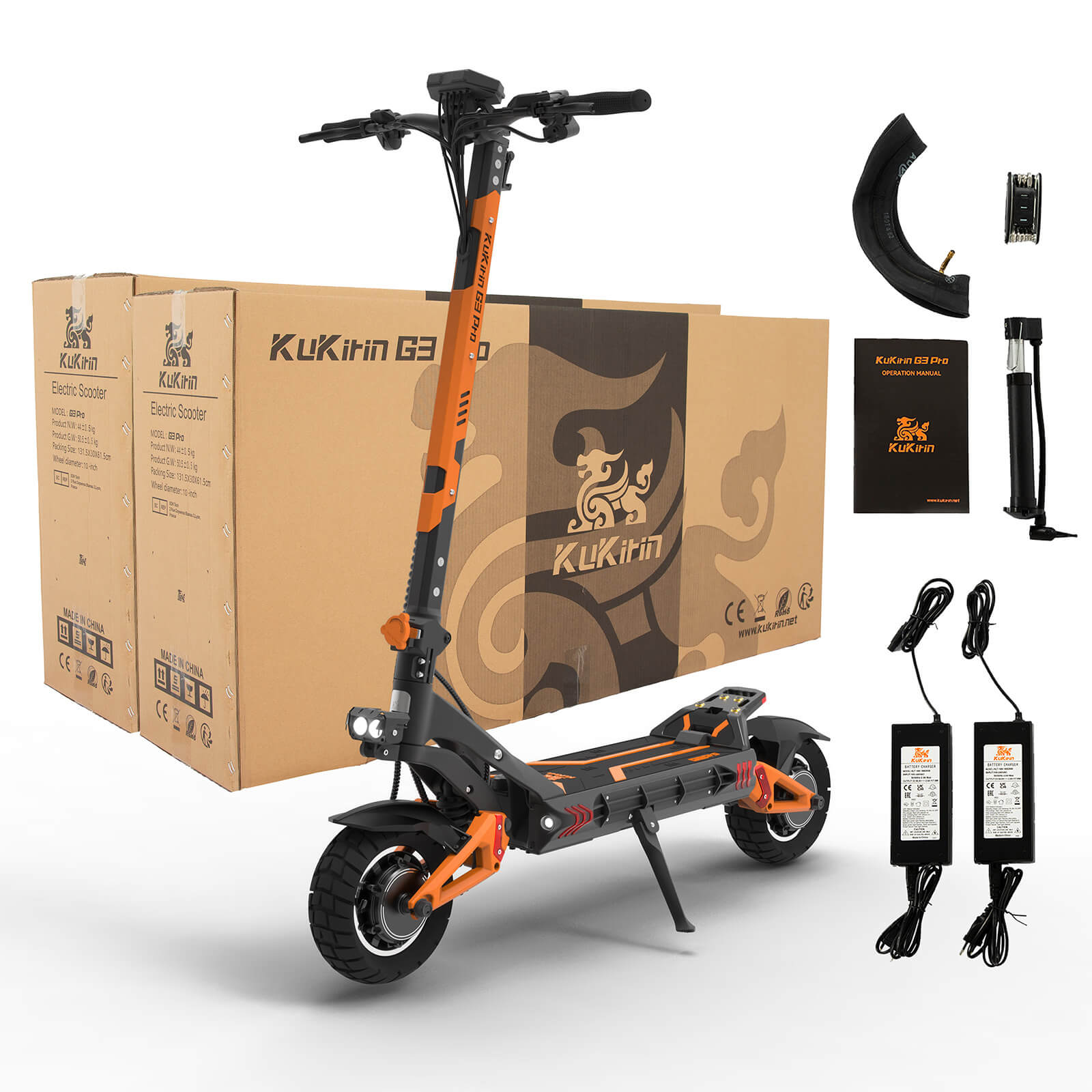 Scooter elettrico a doppio motore KuKirin G3 Pro 52V 2400W 23,4Ah