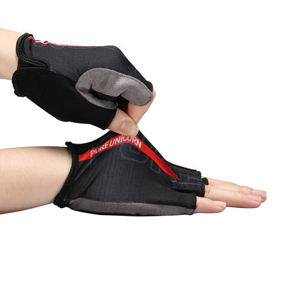 PURE UNICORN Atmungsaktive Halbfinger-Fahrradhandschuhe – Rutschfester Griff für E-Bike-, Roller- und Motorradfahrer