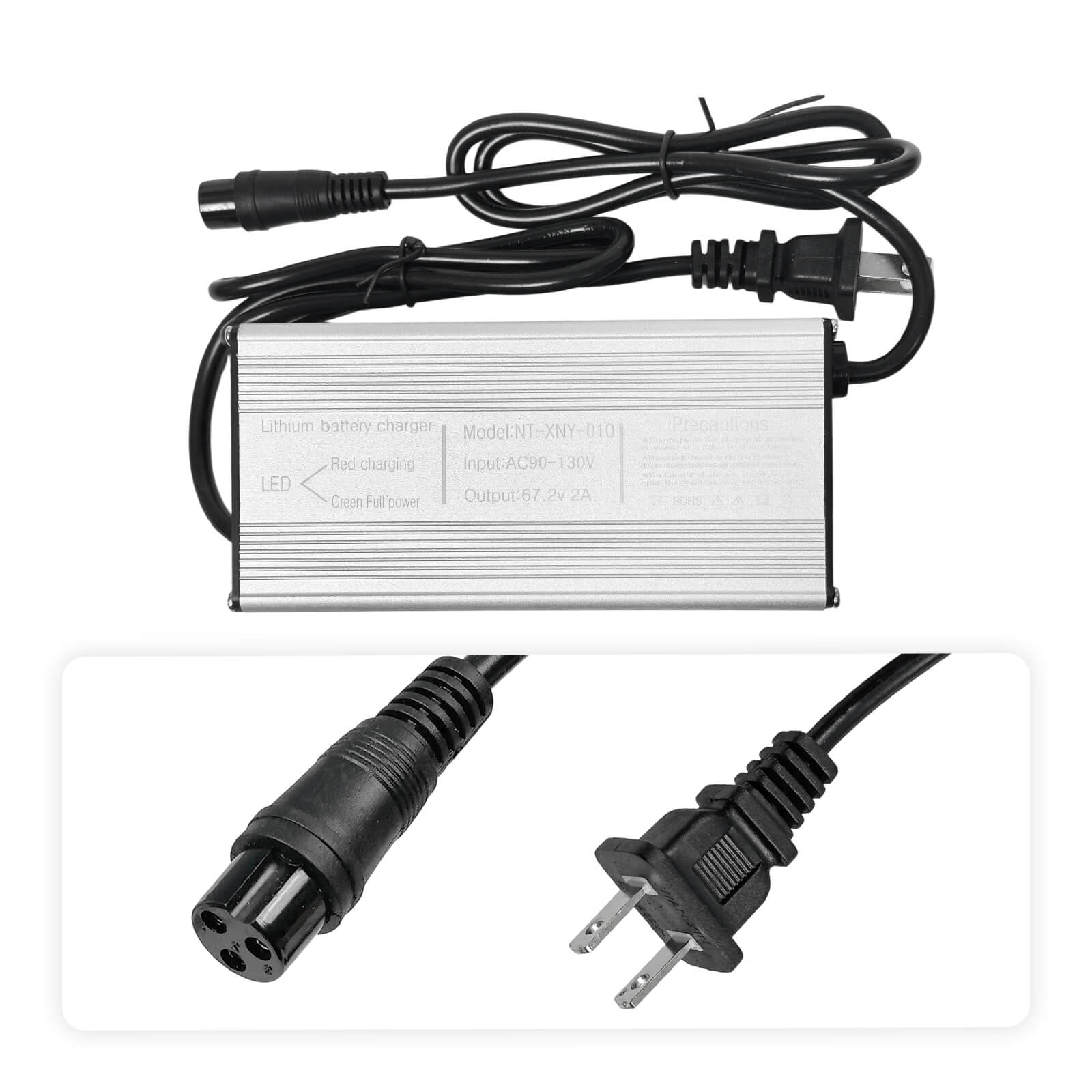 Carregadores 52V/ 60V/ 72V para scooters de cavaleiro de Halo