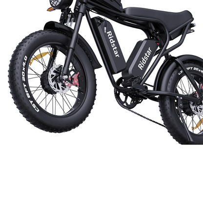 RidStar Q20Pro 48V 2000W 40AH Bicicleta elétrica de motor duplo