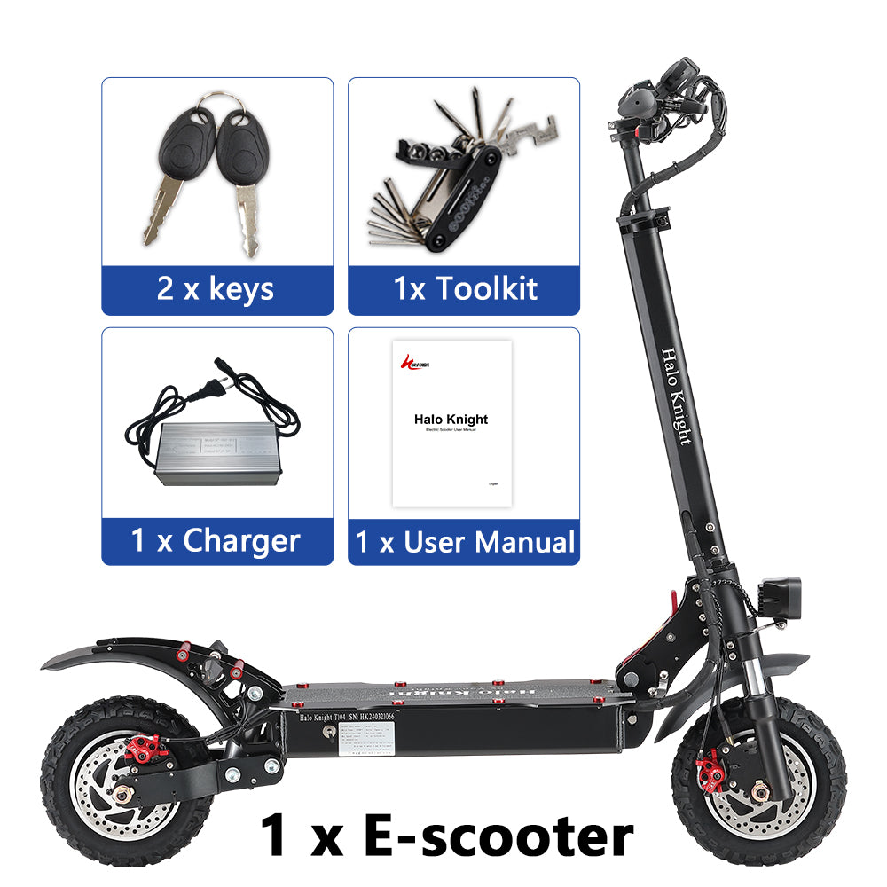 HALO KNIGHT T104 52V 2000W 21Ah Dual Motor Electric Scooter