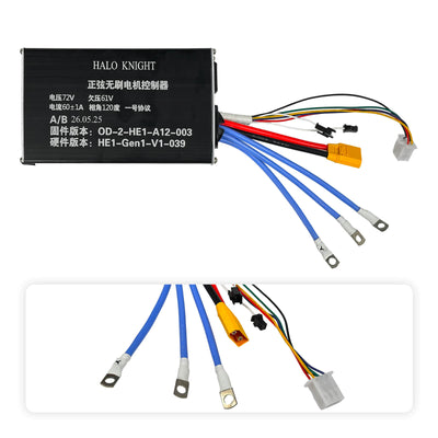 Yuinli 72V 60A Controller Compatible with QS Display for HALO KNIGHT T107Max