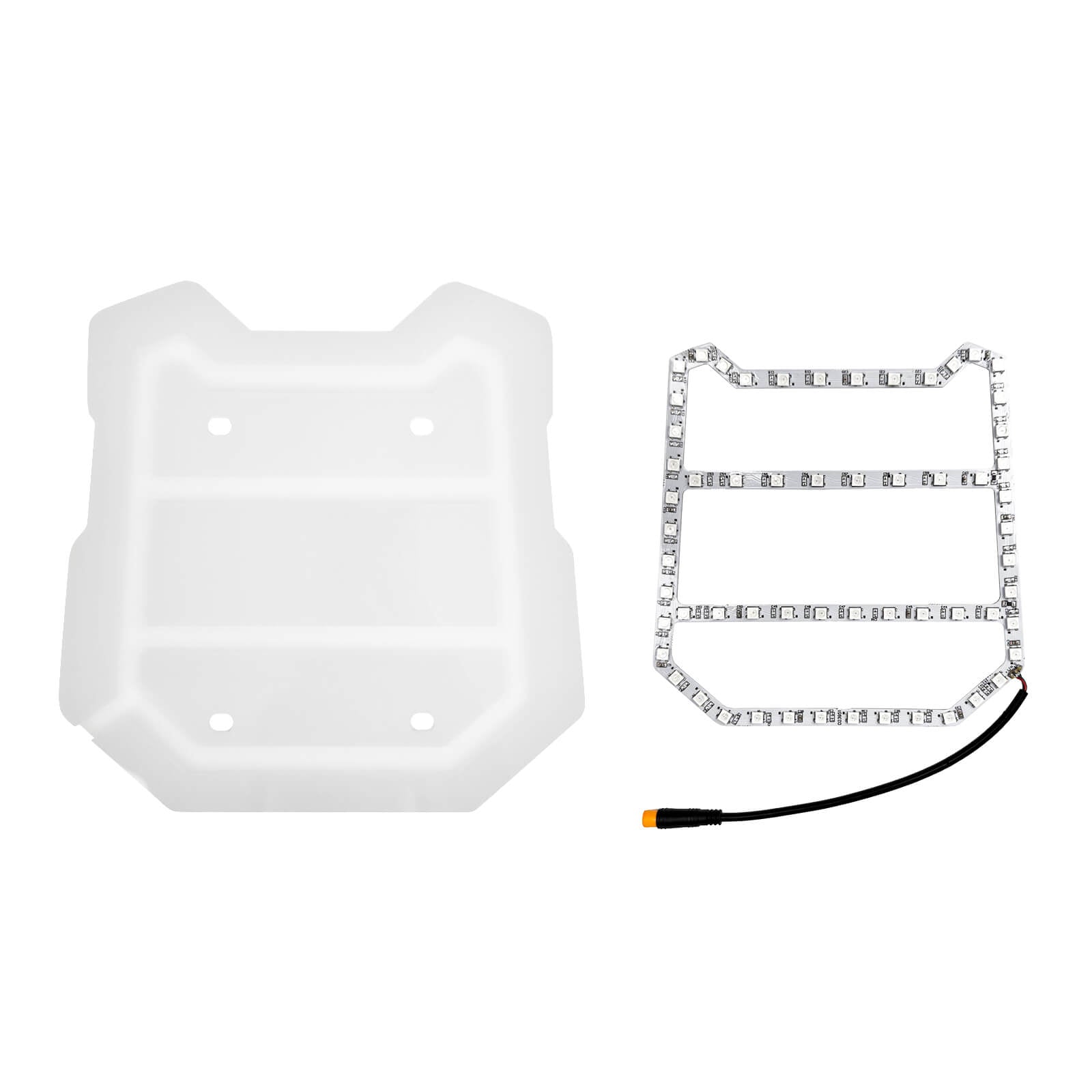 Placa de apoio para os pés traseiro em acrílico com faixa de luz para HALO KNIGHT T107Pro (Apenas modelos anteriores a 2025)