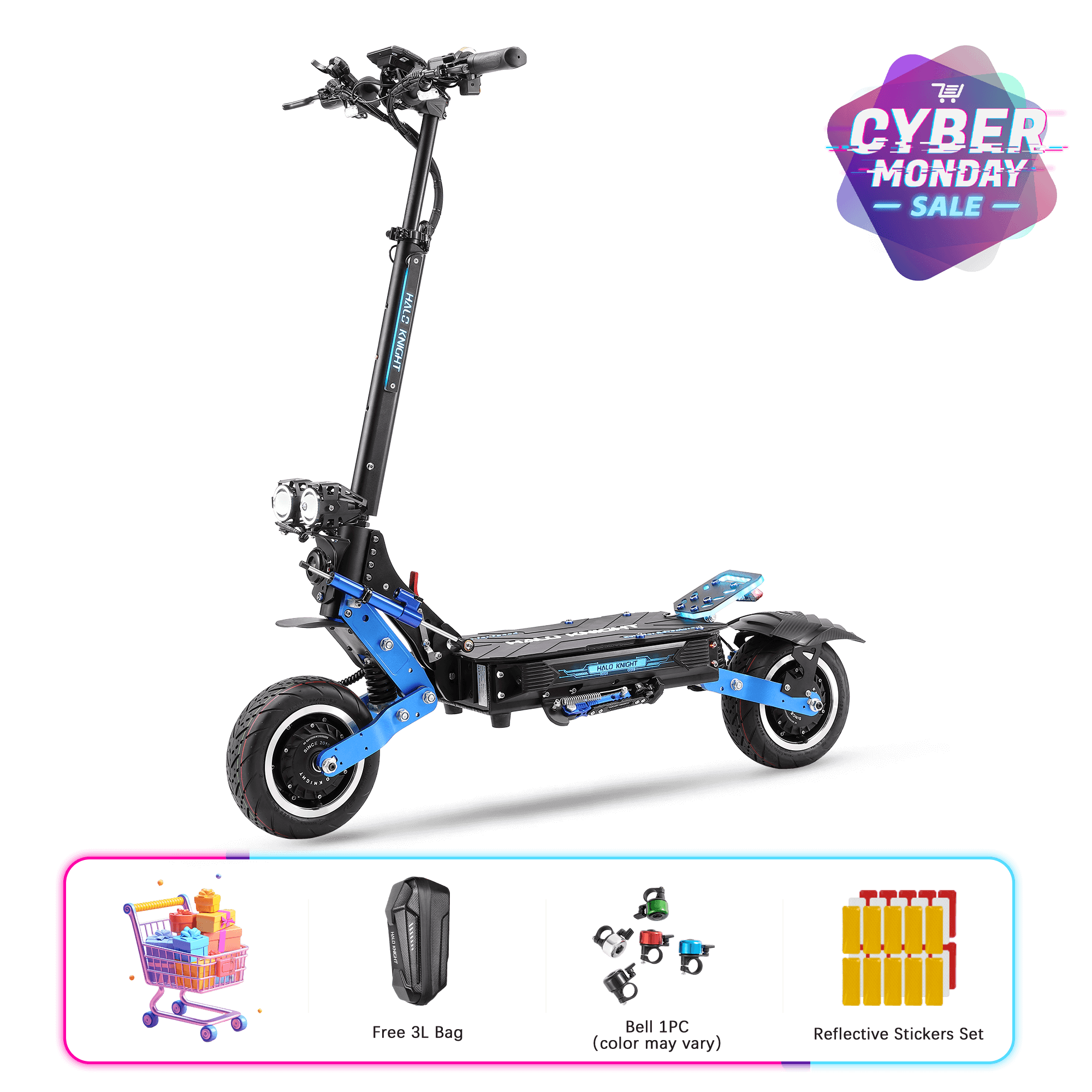 HALO KNIGHT T108Pro 60V 6000W 38,4Ah skuter elektryczny z dwoma silnikami