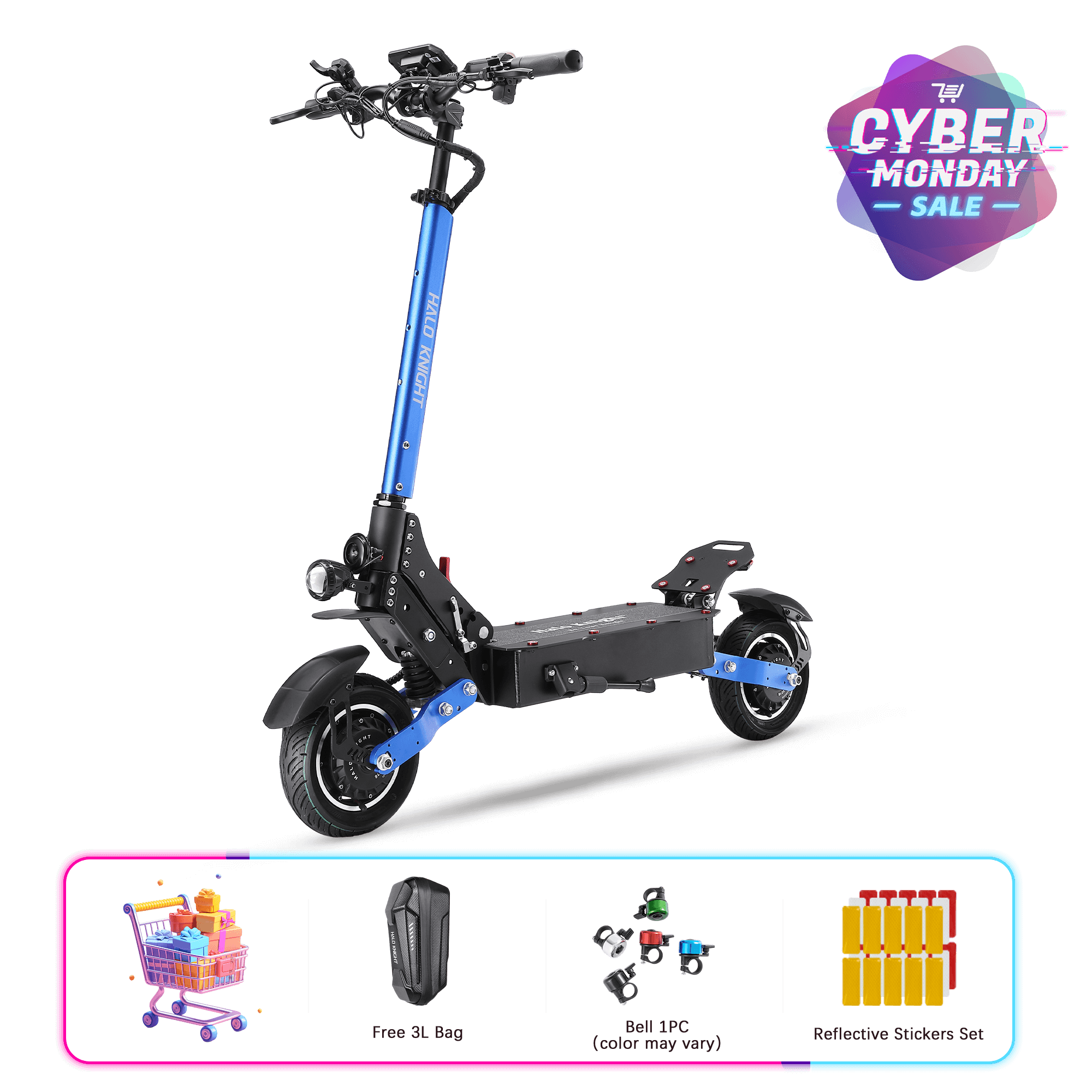 HALO KNIGHT T108 52V 2400W 28,8Ah skuter elektryczny z dwoma silnikami