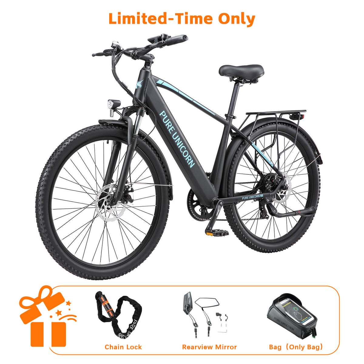 PURE UNICORN U3 48V 750W E-Bike – Free Gift Pack (Limited Time)
