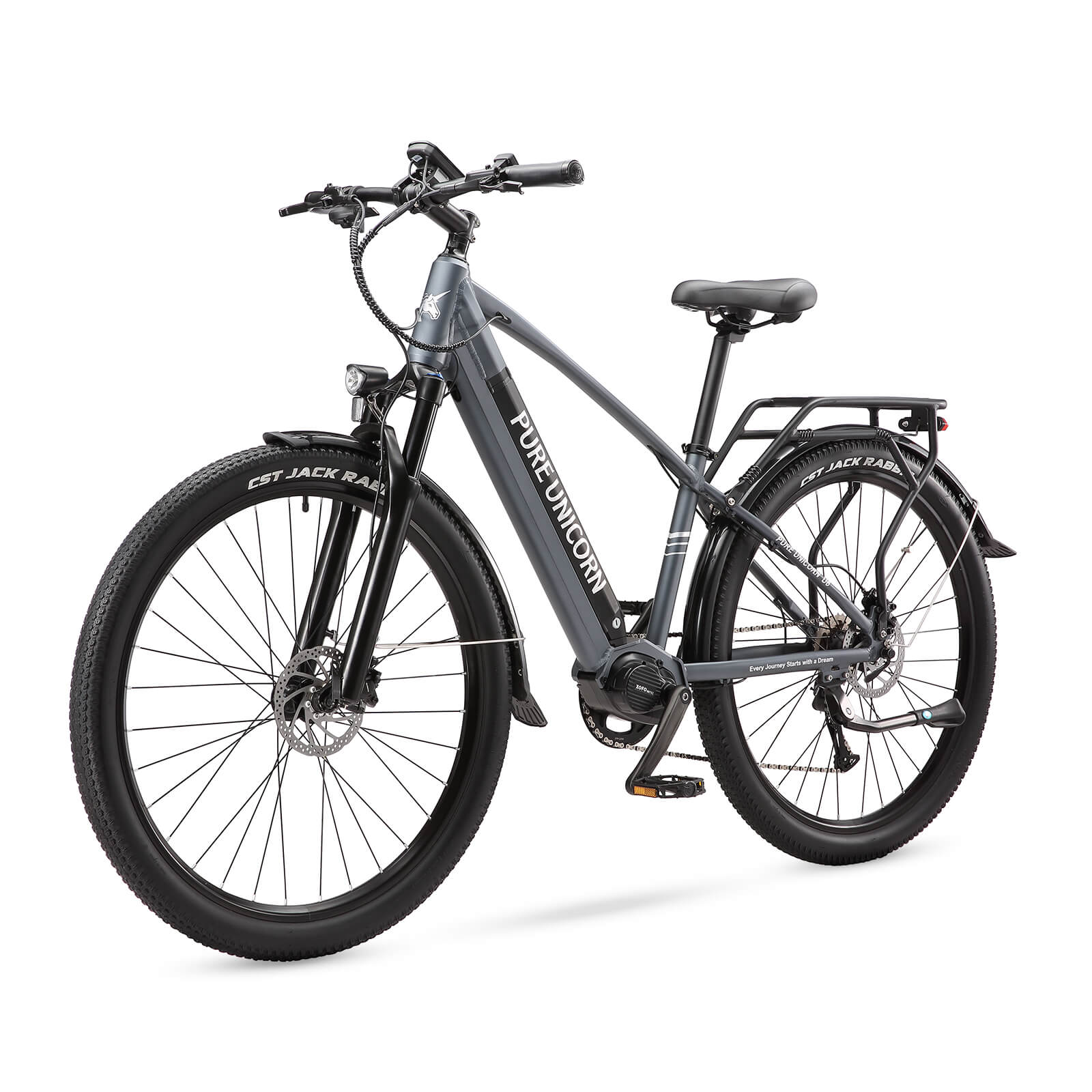 PURE UNICORN U6 48V 500W Mid-Drive Electric Bike for Urban Commute & Climbing Power