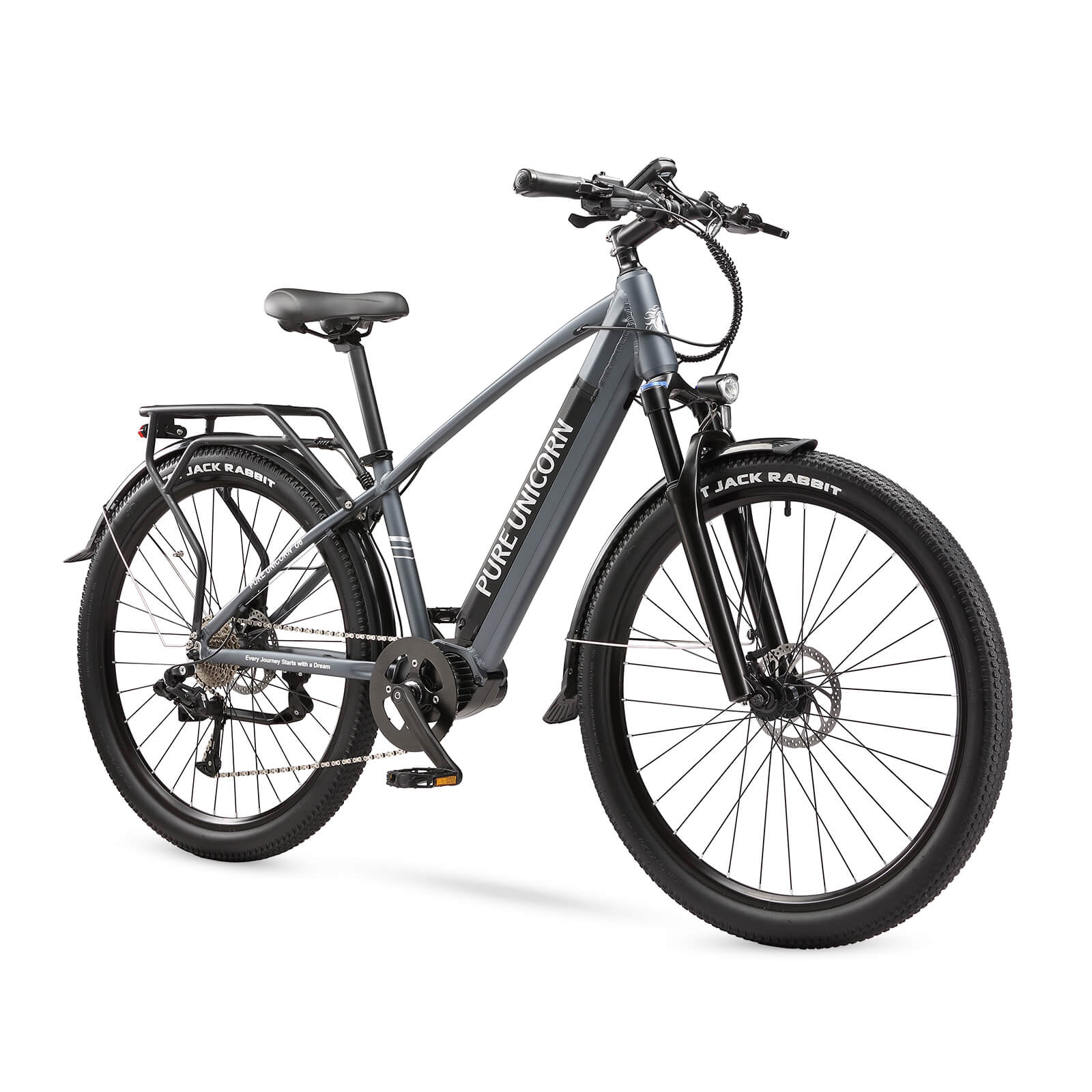 PURE UNICORN U6 48V 500W Mid-Drive Electric Bike for Urban Commute & Climbing Power