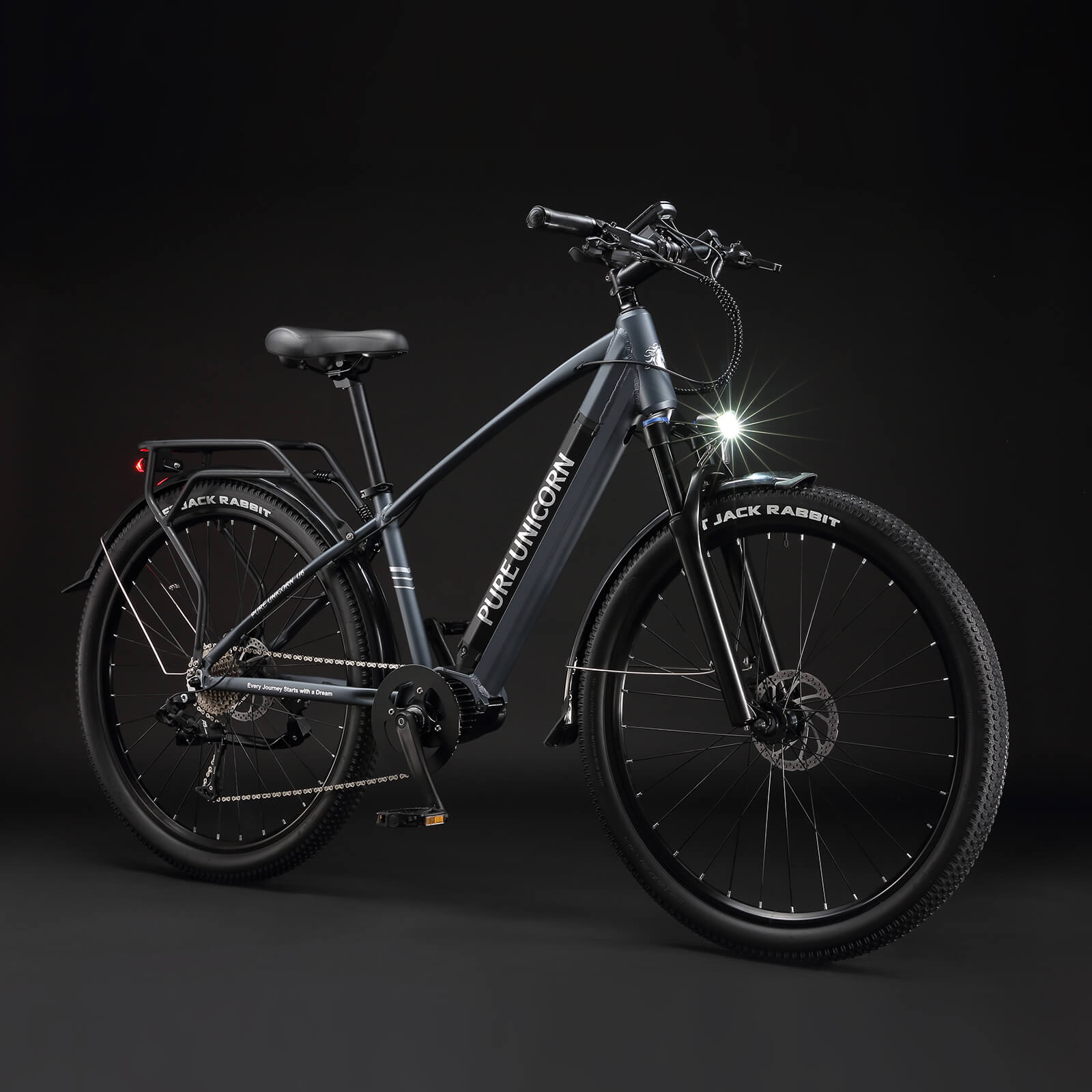PURE UNICORN U6 48V 500W Mid-Drive Electric Bike for Urban Commute & Climbing Power