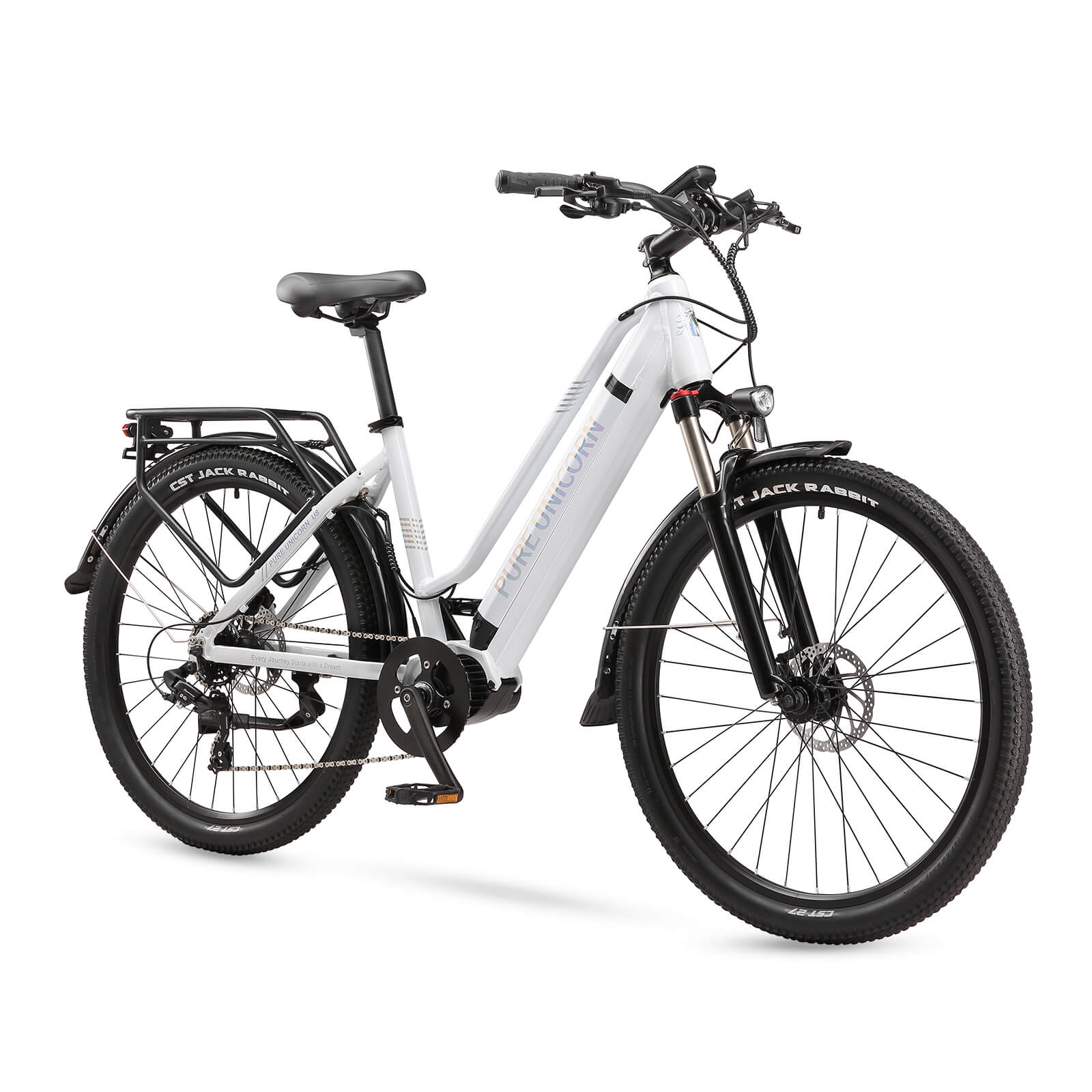 PURE UNICORN U8 48V 500W Mid-Drive Commuter E-Bike with Samsung Battery