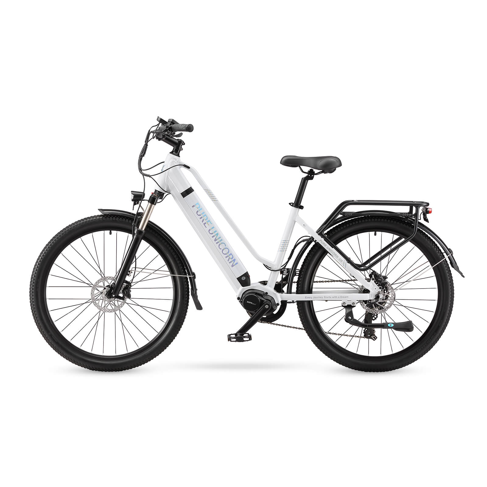 PURE UNICORN U8 48V 500W Mid-Drive Commuter E-Bike with Samsung Battery