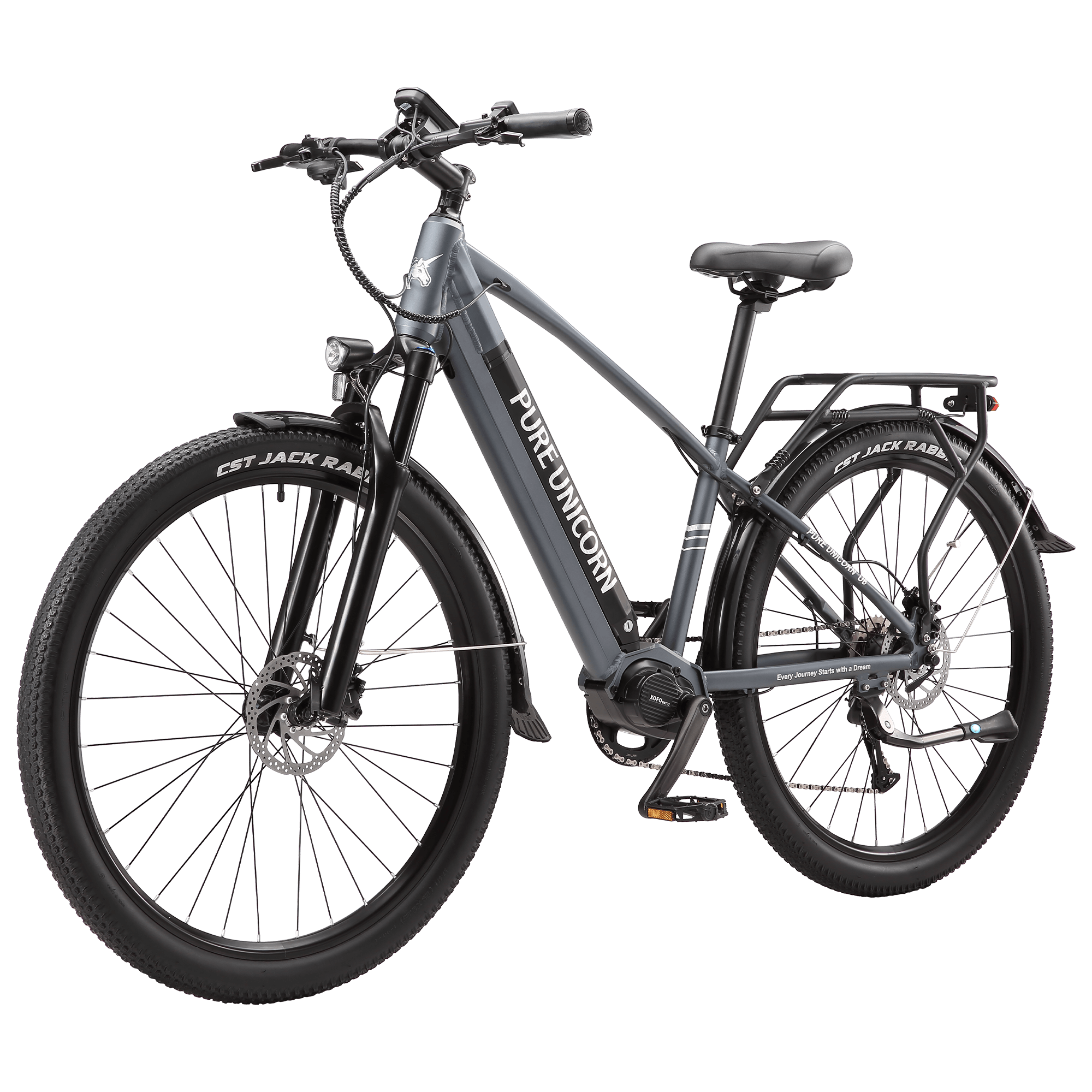 Vélo électrique PURE UNICORN U6 48 V 500 W à entraînement central pour les déplacements urbains & Puissance d'escalade