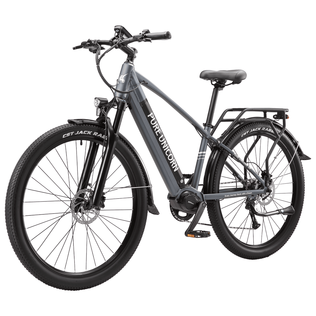 PURE UNICORN U6 48V 500W Mid-Drive Electric Bike for Urban Commute & Climbing Power