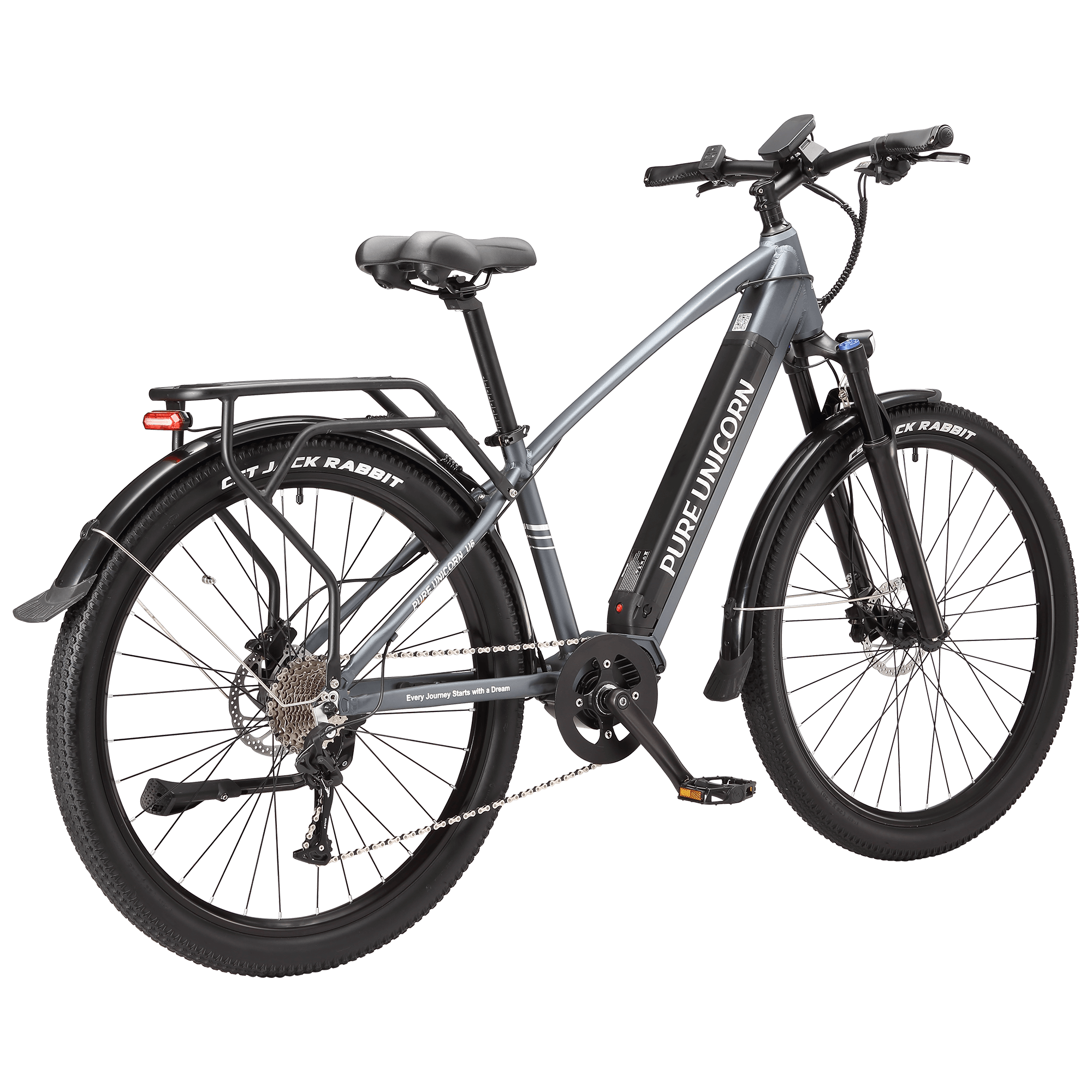 PURE UNICORN U6 48V 500W Mid-Drive Electric Bike for Urban Commute & Climbing Power