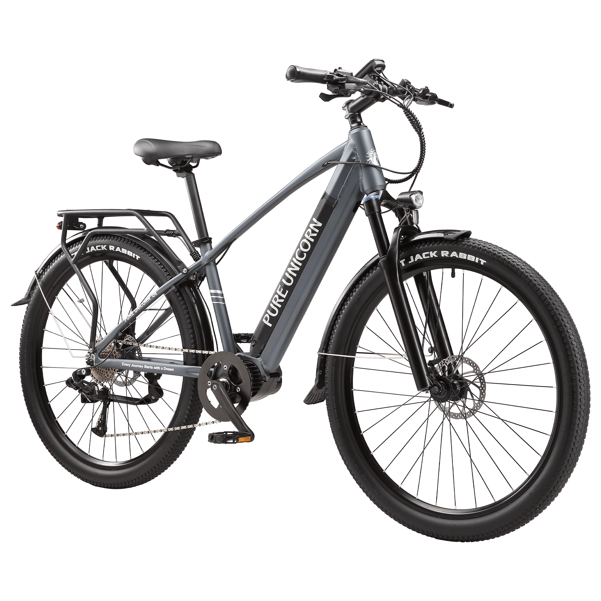 PURE UNICORN U6 48V 500W Mid-Drive Electric Bike for Urban Commute & Climbing Power