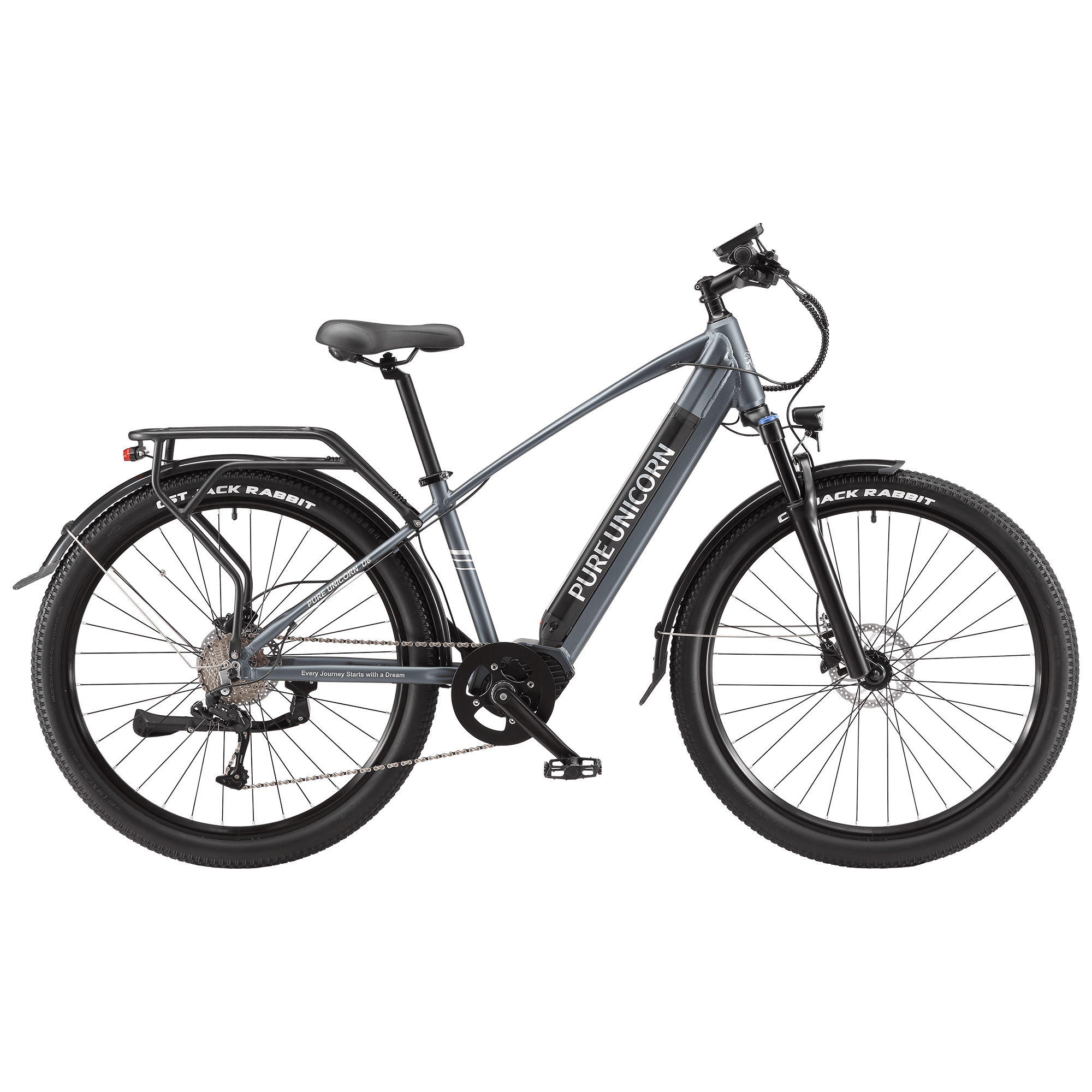 PURE UNICORN U6 48V 500W Mid-Drive Electric Bike for Urban Commute & Climbing Power