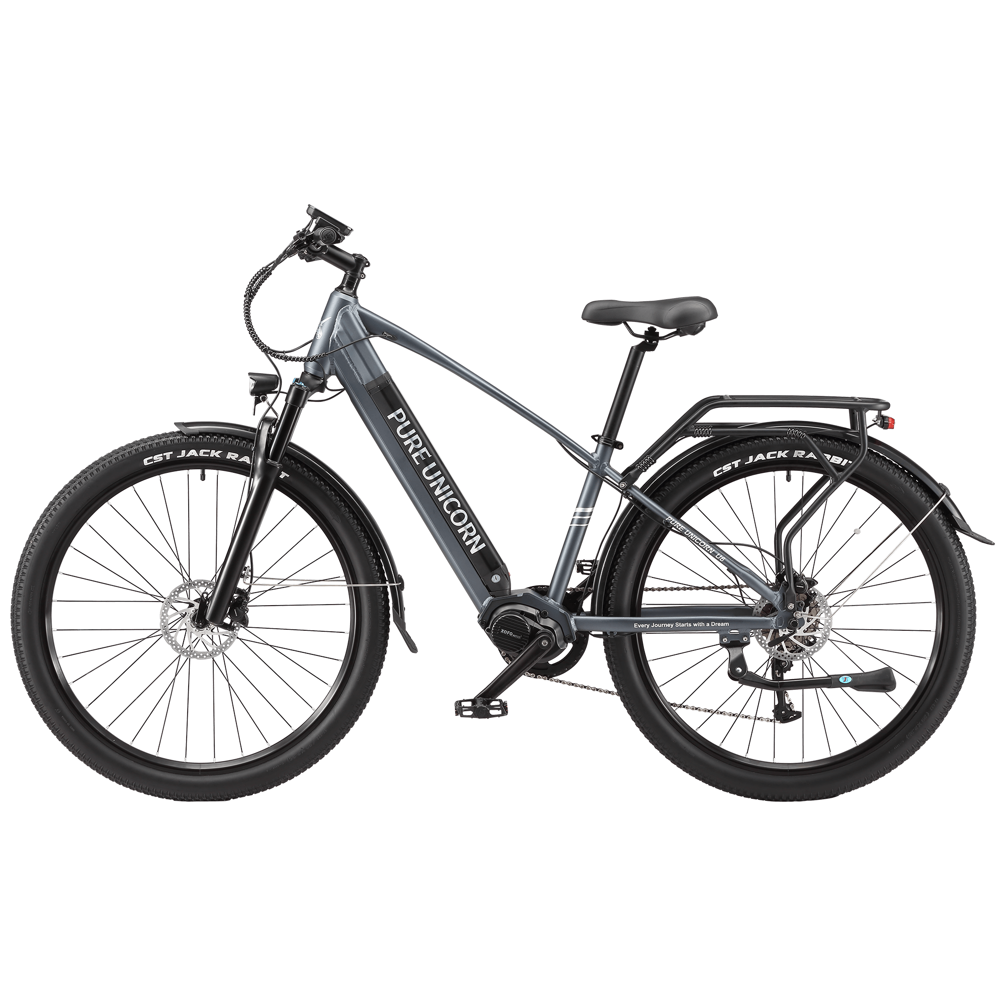 PURE UNICORN U6 48V 500W Mid-Drive Electric Bike for Urban Commute & Climbing Power